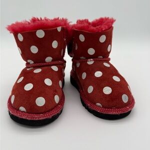 UGG Disney Red and White Polka Dot Fur-Lined Boots